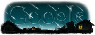 google logo perseid meteor shower
