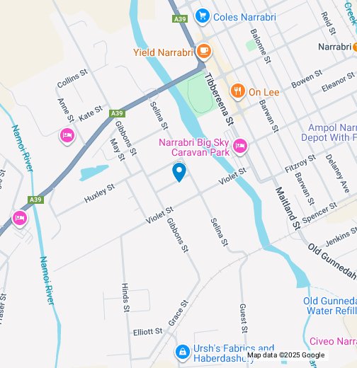 Narrabri, NSW Google My Maps