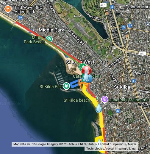 2XU Triathlon Series St Kilda Race 6 Google My Maps