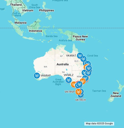 6m Australian Amateur Radio Repeaters Google My Maps