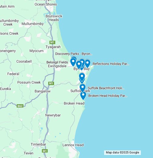 Byron Bay Campsites Google My Maps