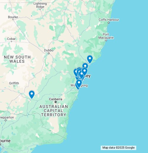 NRMA car servicing NSW locations Google My Maps