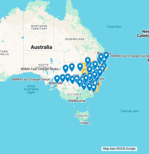 NRMA EV Network Google My Maps